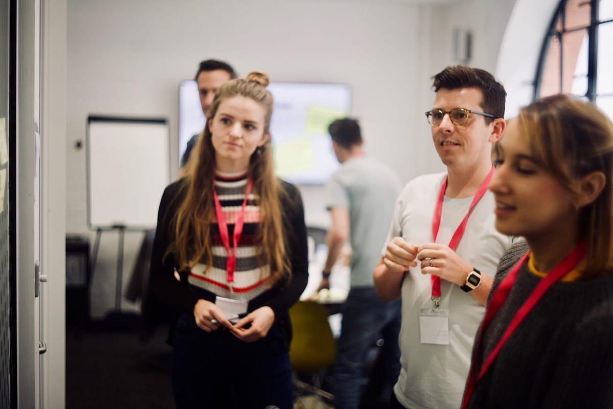 One of my first design sprint training workshops in London 2017